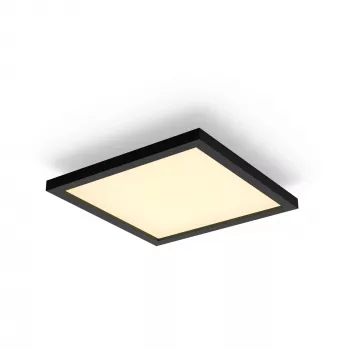 Philips Aurelle Square Panel, slimme plafondlamp, Bluetooth/Zigbee, zwart, LED, aluminium, variabel