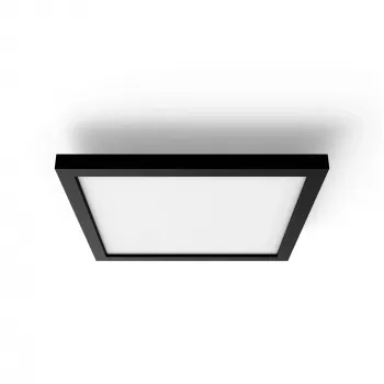Philips Aurelle Square Panel, slimme plafondlamp, Bluetooth/Zigbee, zwart, LED, aluminium, variabel