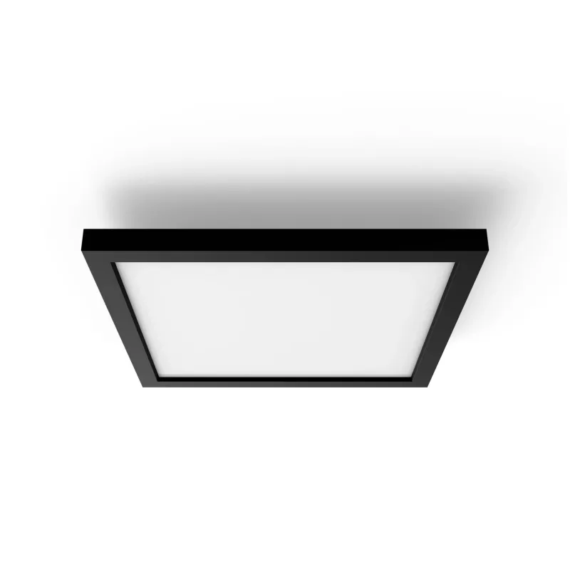 Philips Aurelle Square Panel, slimme plafondlamp, Bluetooth/Zigbee, zwart, LED, aluminium, variabel