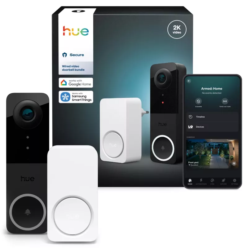 Philips deurbelset zwart