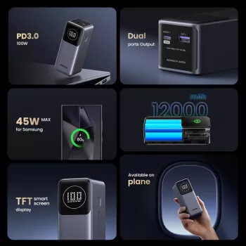 Draagbare powerbank Ugreen 12000mAh 100W snelladen