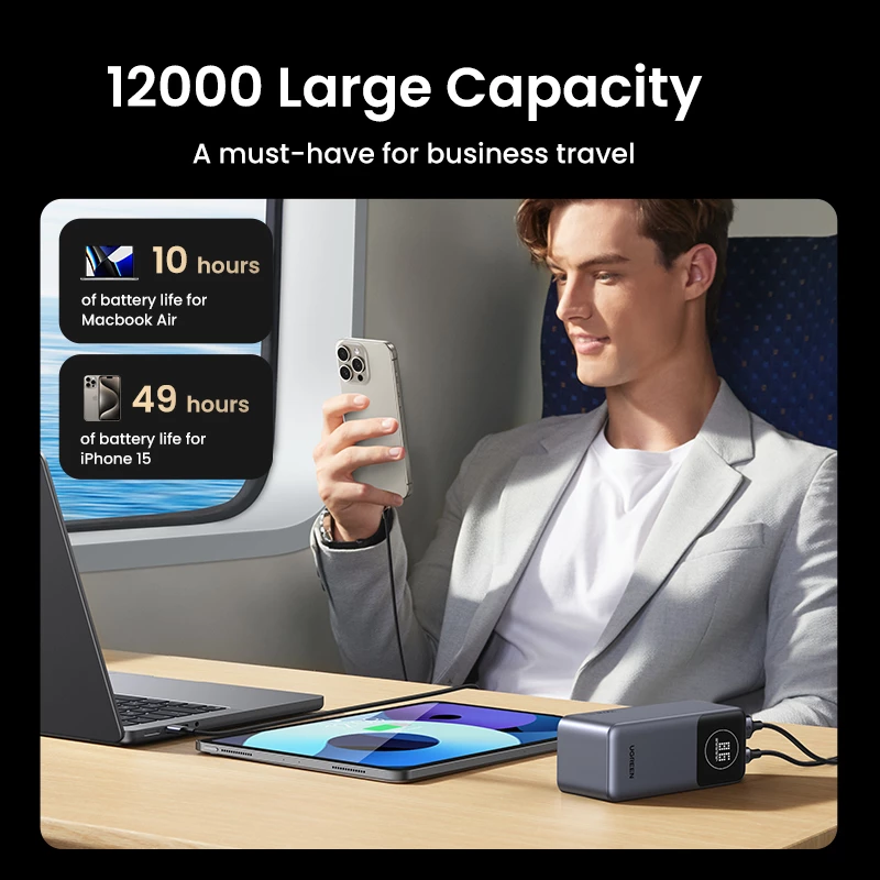 Draagbare powerbank Ugreen 12000mAh 100W snelladen