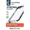 Cellularline Tetra Force Strong Guard – iPhone 16e ultra-elastische, stootvaste beschermhoes met geïntegreerde antibacteriële Microban®-technologie