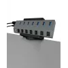 ICY BOX IB-MSA106-HH passieve houder USB-hub zwart