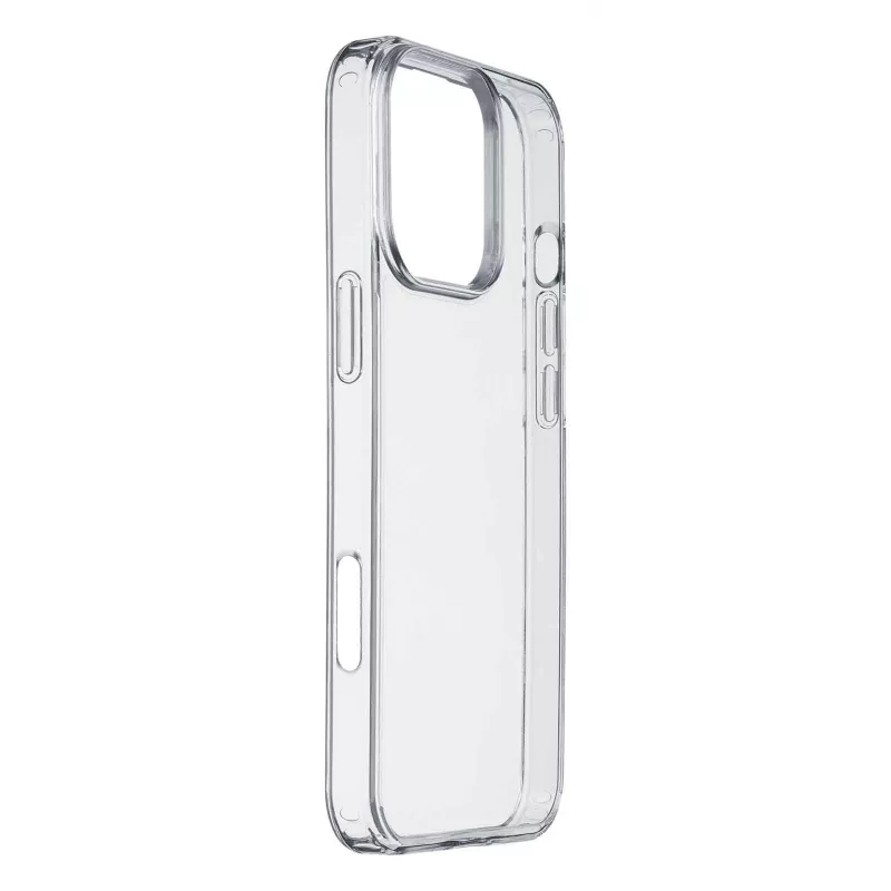 Cellularline Clear Protect – harde schaal voor iPhone 16 Pro Max met rubberen randen
