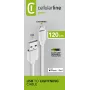Cellularline netsnoer 120cm - Lightning Lightning-kabel voor opladen en gegevensoverdracht
