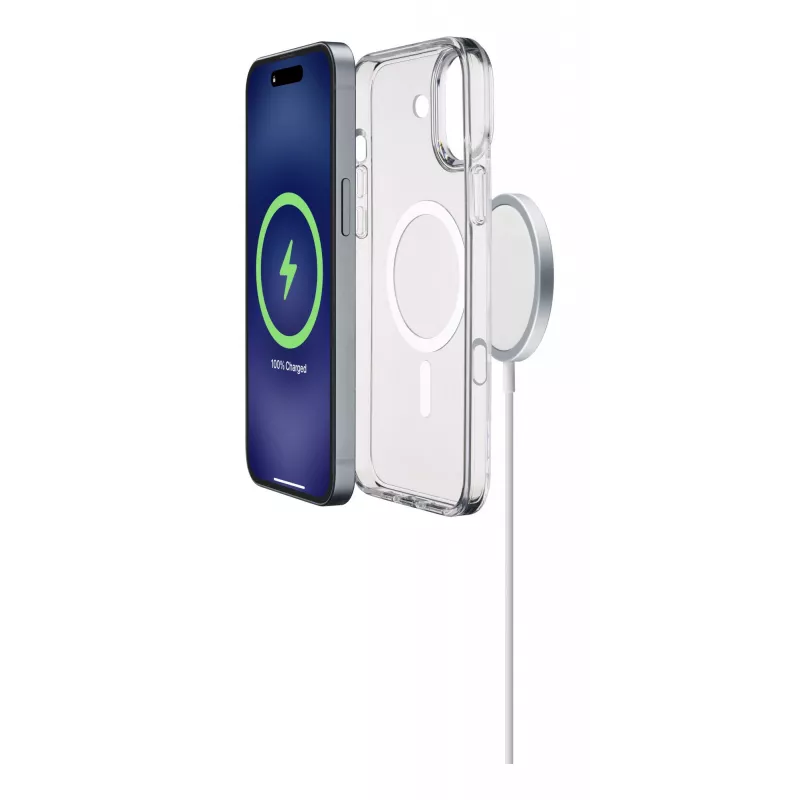 Cellularline Gloss Mag – iPhone 16 magnetische hoes voor opladen en bevestigen aan MagSafe-oplader