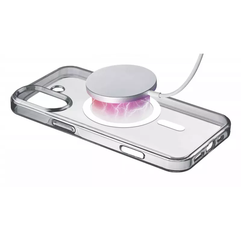 Cellularline Gloss Mag – iPhone 16 magnetische hoes voor opladen en bevestigen aan MagSafe-oplader