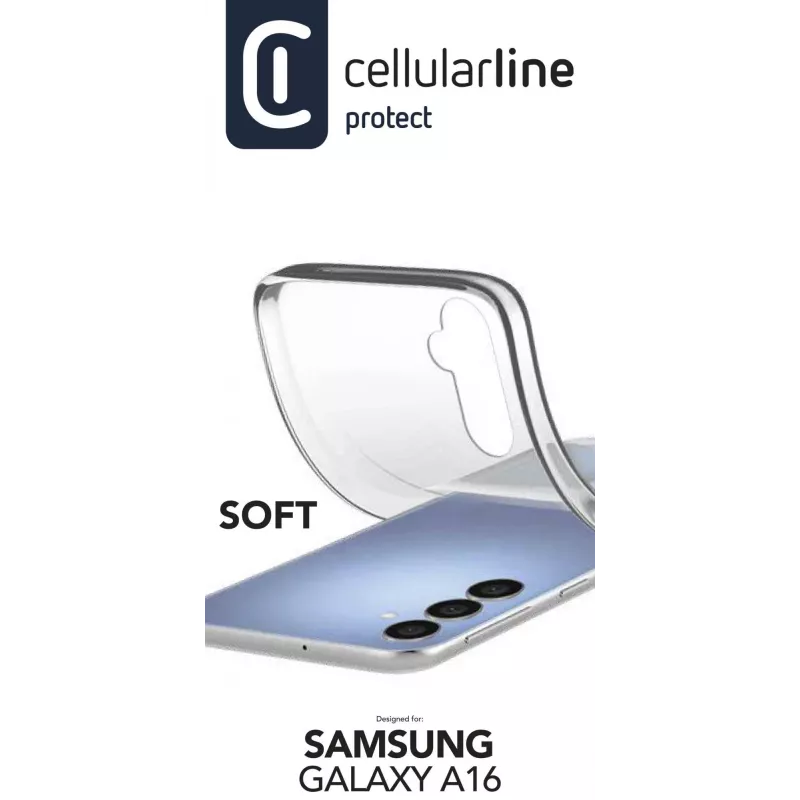 Cellularline Soft - Galaxy A16 zachte rubberen hoes, cover, Samsung, Galaxy A16, 17 cm (6,7 inch), transparant