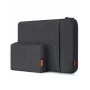 Inateck LB01006/S1 laptoptas met accessoirezakje, 14 inch, zwart/grijs