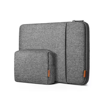 Sleeve-tas Inateck LB01006 voor 35,6 cm (14 inch) laptops, grijs, monochroom oppervlak