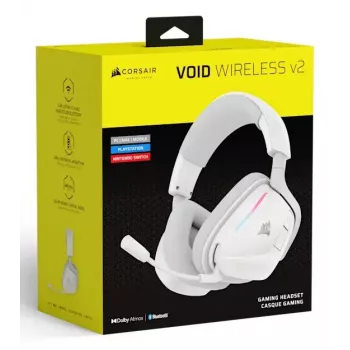 Headset Corsair VOID WIRELESS v2 bedraad & draadloos Bluetooth wit