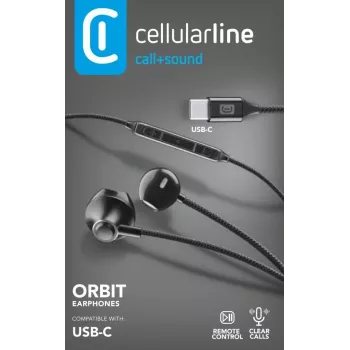 Cellularline ORBIT stereo oorkoptelefoon met microfoon en afstandsbediening