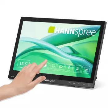 HANNspree HT165HPB 39,6 cm (15,6 inch) Full HD IPS LCD touchscreen-monitor 1920×1080, 15 ms, VESA, luidspreker, zwart