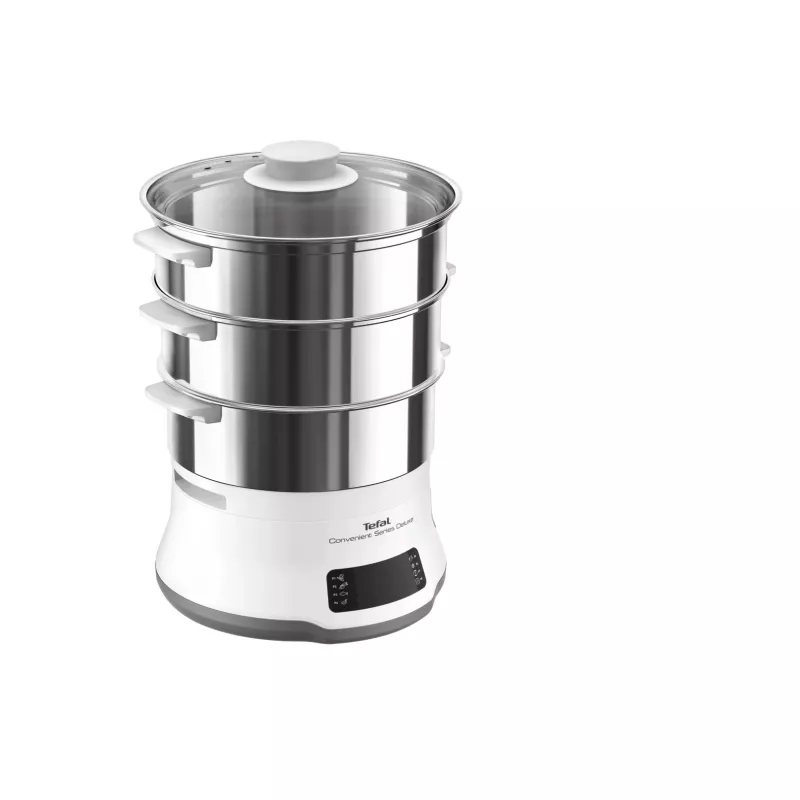 Tefal Convenient Series Deluxe VC502D Stoomkoker 3 manden Aanrecht 900 W RVS, wit