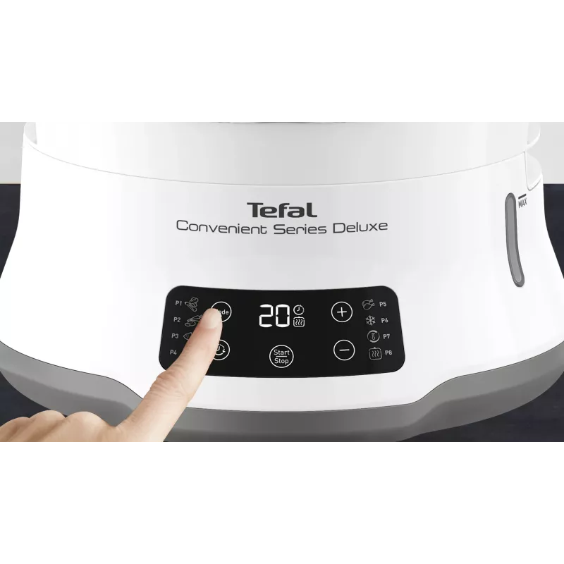 Tefal Convenient Series Deluxe VC502D Stoomkoker 3 manden Aanrecht 900 W RVS, wit
