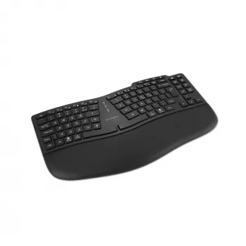 Kensington Pro Fit Ergo KB675 EQ TKL Oplaadbaar toetsenbord, Tenkeyless (80 - 87%), Draadloos, Bluetooth, Membraan, QWERTY, zwart