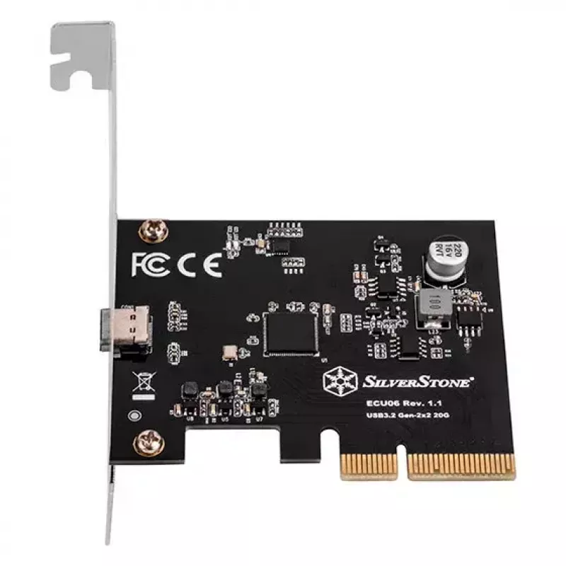 Silverstone ECU06 interne USB 3.2 Gen 2 adapter PCIe low-profile