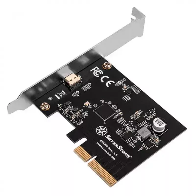Silverstone ECU06 interne USB 3.2 Gen 2 adapter PCIe low-profile