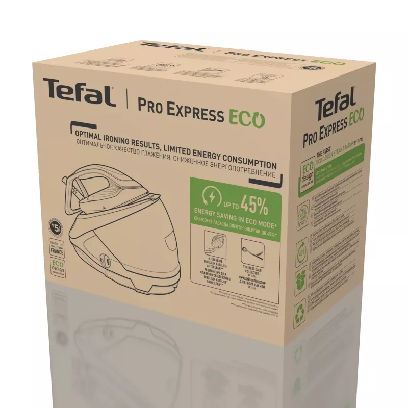 Tefal Pro Express Eco GV9E22E0 stoomstrijkstation 2200 W 1,8 L Durilium AirGlide Autoclean-strijkzool beige, wit