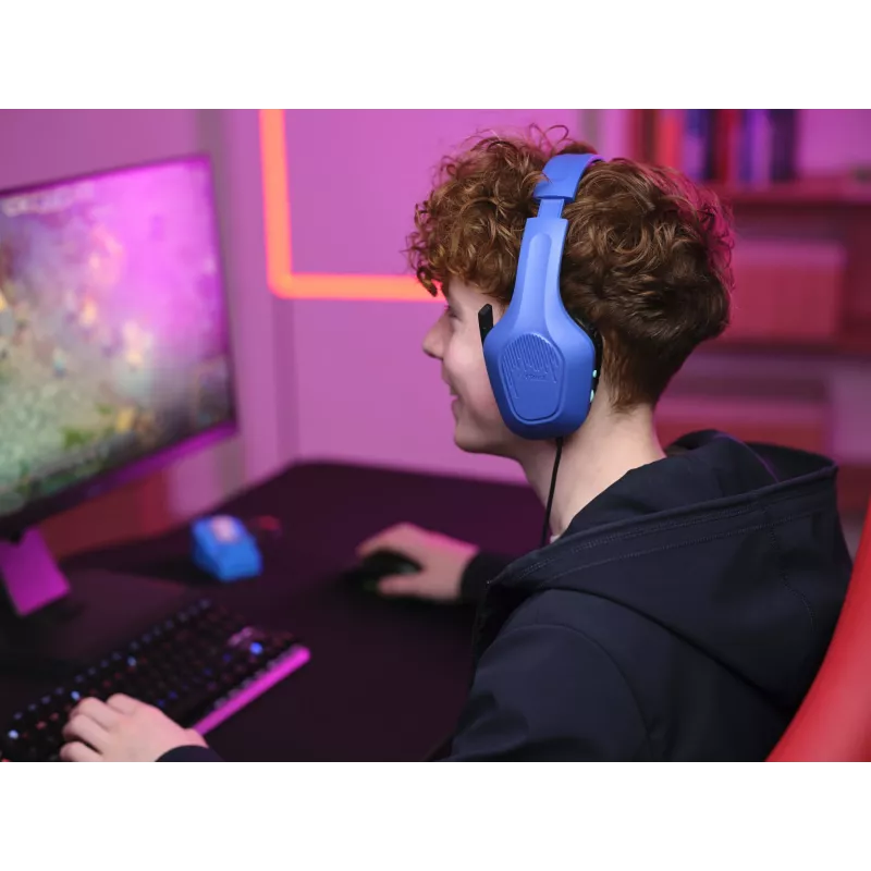 Trust GXT 415B Zirox headset bedraad hoofdband gaming blauw