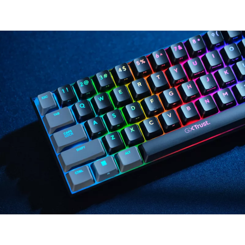 Trust GXT 867 Acira Gaming-toetsenbord USB QWERTY US-Engels zwart