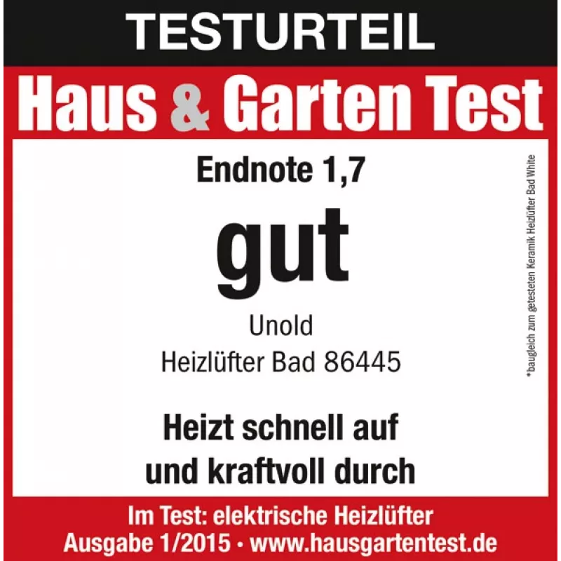 Unold 86445 elektrische heteluchtkachel indoor zwart 2000 W ventilator-elektrische verwarming