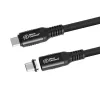 USB4 Gen 3x2 USB-C-naar-USB-C-kabel MicroConnect MC-LS-USB4CC0.15, 0,15 m, zwart