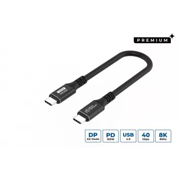 Microconnect USB4CC015 USB-kabel USB4 Gen 3x2 0,15 m USB-C zwart