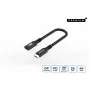 USB-C naar USB-C kabel MicroConnect USB3.2CC015EX, USB 3.2 Gen 2x2, 0,15 m, zwart