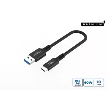 Microconnect USB3.2AC015 USB-kabel USB 3.2 Gen 2 (3.1 Gen 2) 0,15 m USB-C USB-A zwart