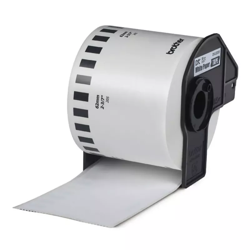 Eindloos etiket Brother DK22205 zwart op wit 6,2 cm x 30,48 m