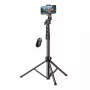 Selfiestick UGREEN LP680 Bluetooth met afstandsbediening, uitschuifbaar tot 1,7 m, maximale hoogte 180 cm, universele compatibiliteit, zwart