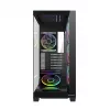 PC midi-tower behuizing MODECOM VOLCANO STELLAR PLUS ARGB MIDI, 5 frontventilatoren, gehard glas, USB-C