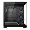 PC midi-tower behuizing MODECOM VOLCANO STELLAR PLUS ARGB MIDI, 5 frontventilatoren, gehard glas, USB-C