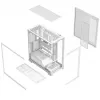 PC-behuizing MODECOM VOLCANO STELLAR PLUS MIDI WIT — midi tower, microATX, gehard glas, USB-C, ondersteunt GPU 420 mm