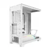 PC-behuizing MODECOM VOLCANO STELLAR PLUS MIDI WIT — midi tower, microATX, gehard glas, USB-C, ondersteunt GPU 420 mm