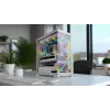 PC-behuizing MODECOM VOLCANO STELLAR PLUS MIDI WIT — midi tower, microATX, gehard glas, USB-C, ondersteunt GPU 420 mm