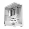 PC-behuizing MODECOM VOLCANO STELLAR PLUS MIDI WIT — midi tower, microATX, gehard glas, USB-C, ondersteunt GPU 420 mm