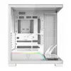 PC-behuizing MODECOM VOLCANO STELLAR PLUS MIDI WIT — midi tower, microATX, gehard glas, USB-C, ondersteunt GPU 420 mm