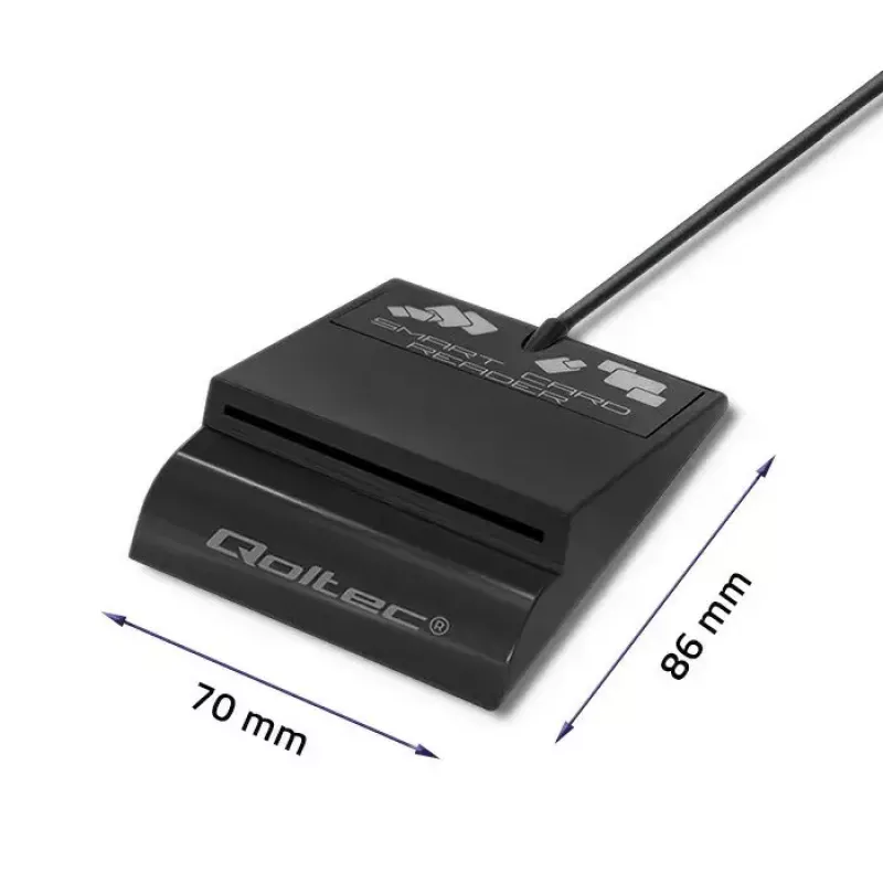 Kaartlezer QOLTEC Smart ID Card Reader Intelligenst model 50636 USB Type-C