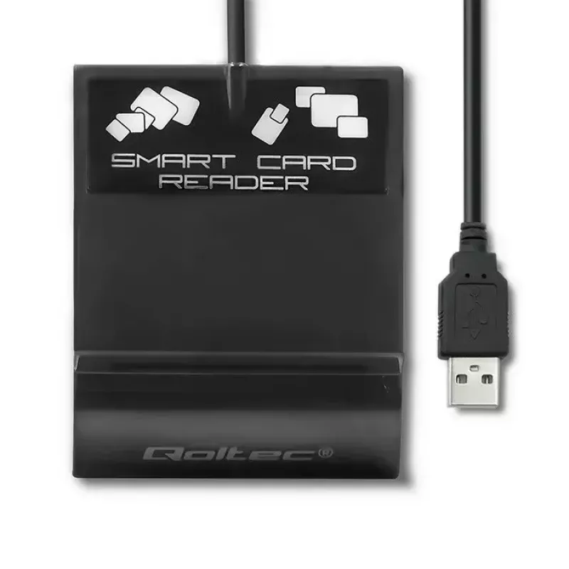 Kaartlezer QOLTEC Smart ID Card Reader Intelligenst model 50636 USB Type-C