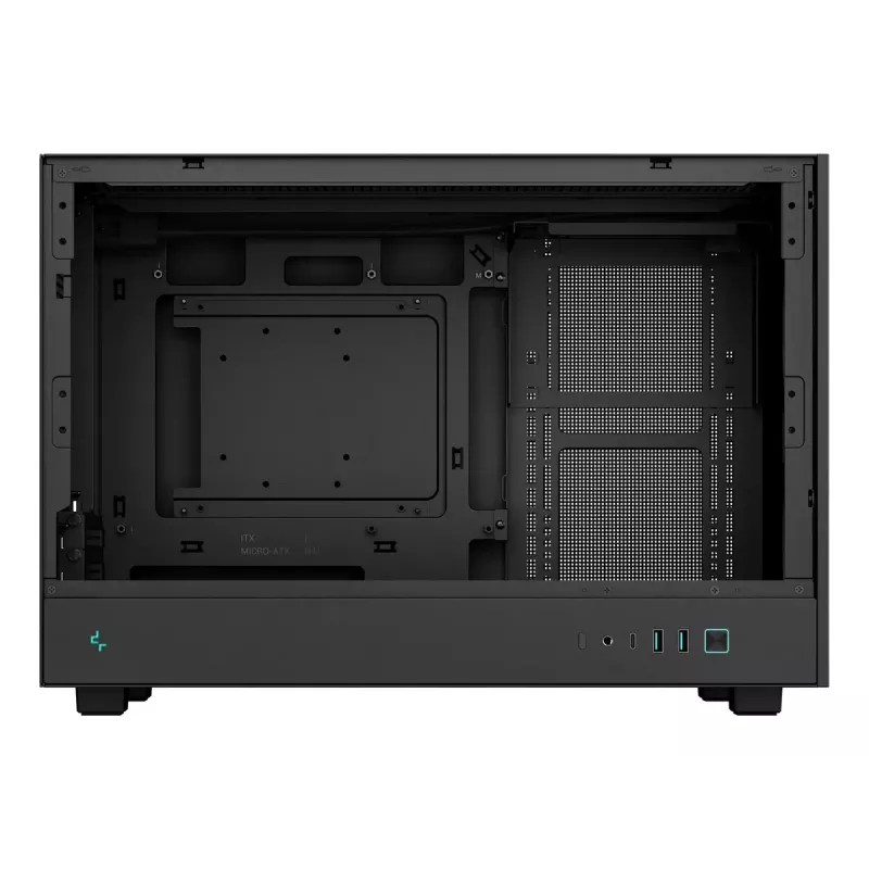 Pc-behuizing DeepCool CH260 micro tower zwart — micro-ATX/mini-ITX, gehard glas, USB-C, max. GPU 413 mm