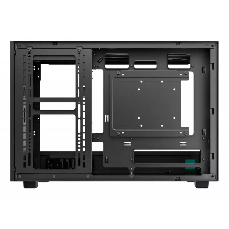 Pc-behuizing DeepCool CH260 micro tower zwart — micro-ATX/mini-ITX, gehard glas, USB-C, max. GPU 413 mm