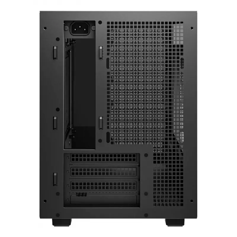 Pc-behuizing DeepCool CH260 micro tower zwart — micro-ATX/mini-ITX, gehard glas, USB-C, max. GPU 413 mm