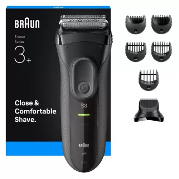Braun 3000BT accutrimmer 5 7 mm nat & droog zwart grijs