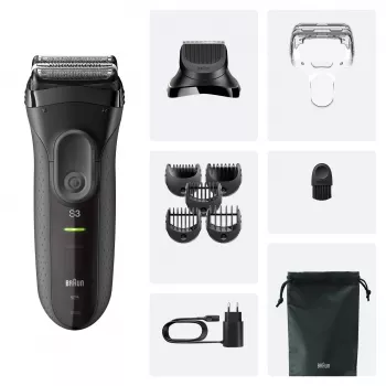 Braun 3000BT accutrimmer 5 7 mm nat & droog zwart grijs