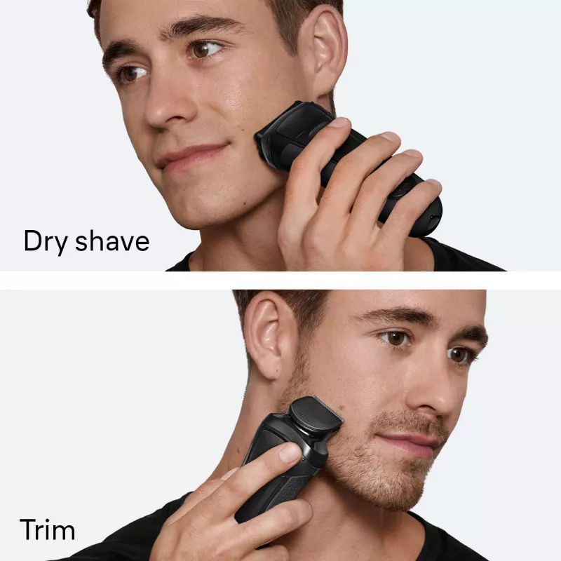 Braun 3000BT accutrimmer 5 7 mm nat & droog zwart grijs