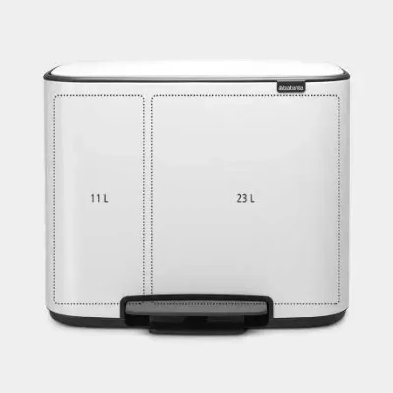 Afvalbak BRABANTIA 121142 rechthoekig wit, 540×363×440 mm