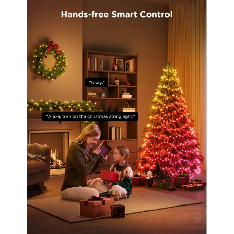 Govee Smart-lichtsnoer 2S 20 m, Wi-Fi/Bluetooth, groen, 20 m lengte, 2,5 m netsnoer, 6 mm breedte
